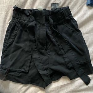 H&M Black Paper Bag Shorts